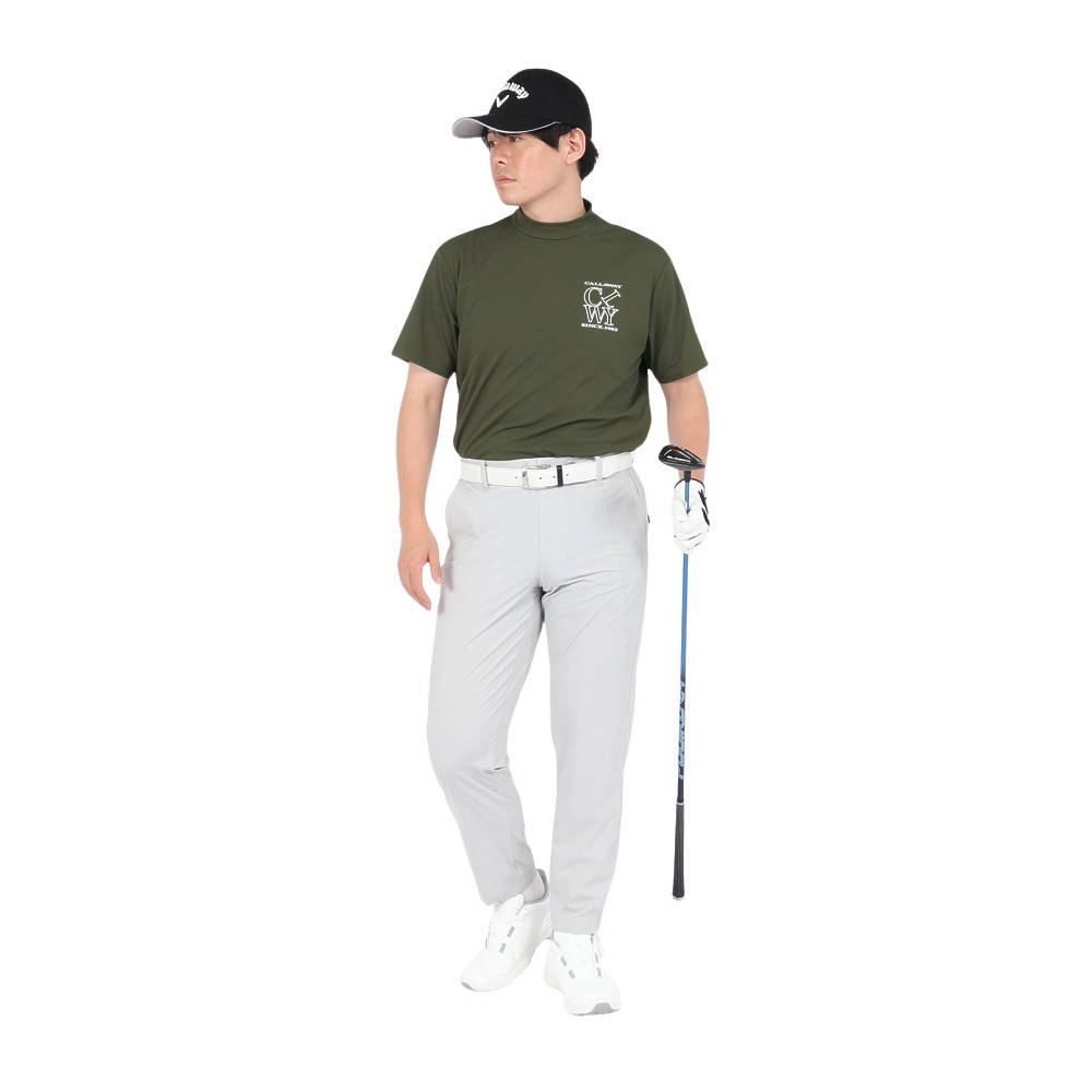 キャロウェイ（CALLAWAY）（メンズ）ゴルフ 半袖 ハイゲージ 鹿の子モックネックシャツ C25234100-1180