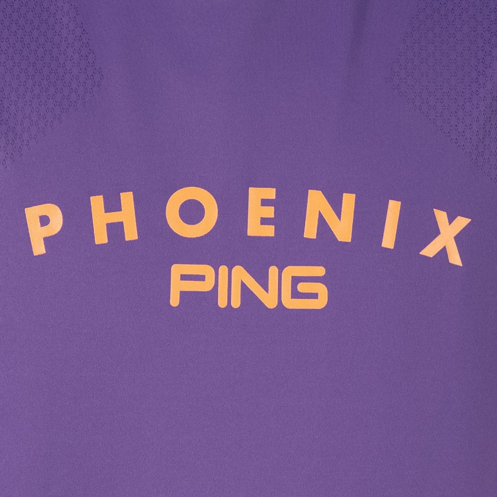 ピン（PING）（メンズ）モックネック ゴルフ メッシュジャカード 半袖 ハイネックシャツ 621-5267801-080