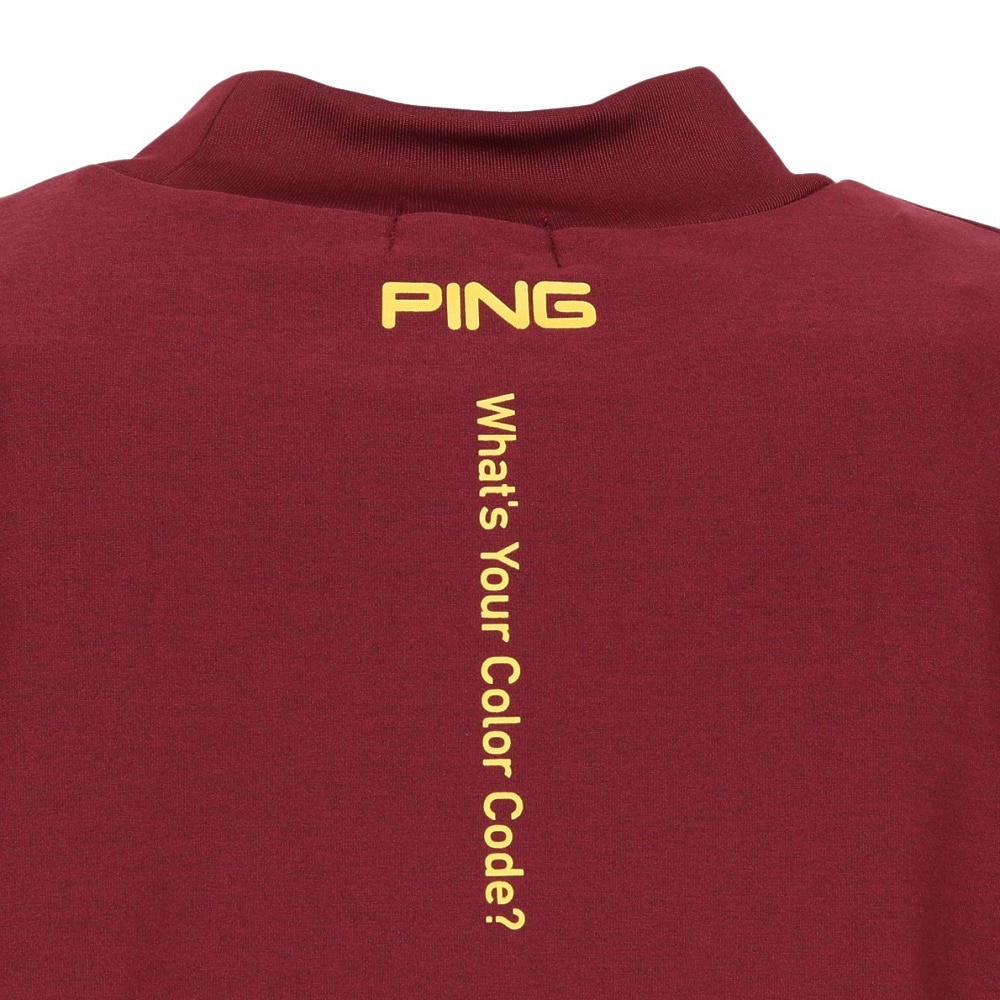 ピン（PING）（メンズ）モックネック ゴルフ メンズ 半袖ハイネックシャツ 621-5267802-070