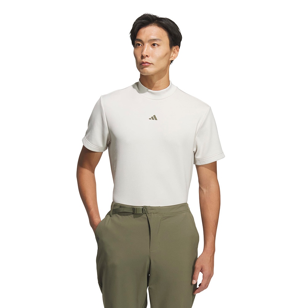 アディダス（adidas）（メンズ）ゴルフ 半袖 コードカオス モックネック 半袖シャツ LOI49-KF8983BEG