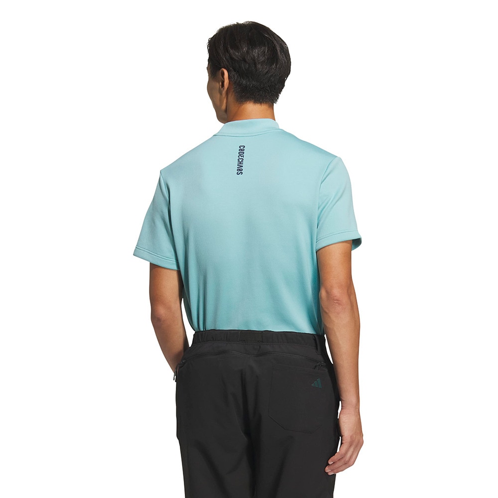 アディダス（adidas）（メンズ）ゴルフ 半袖 コードカオス モックネック 半袖シャツ LOI49-KF8984MGRN