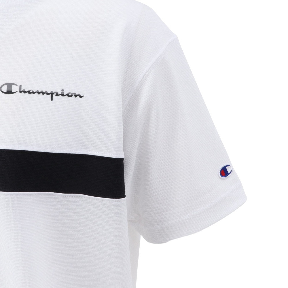 チャンピオン（CHAMPION）（メンズ）ゴルフウェア 吸汗速乾 半袖 モックネックシャツ C3-CG302 010