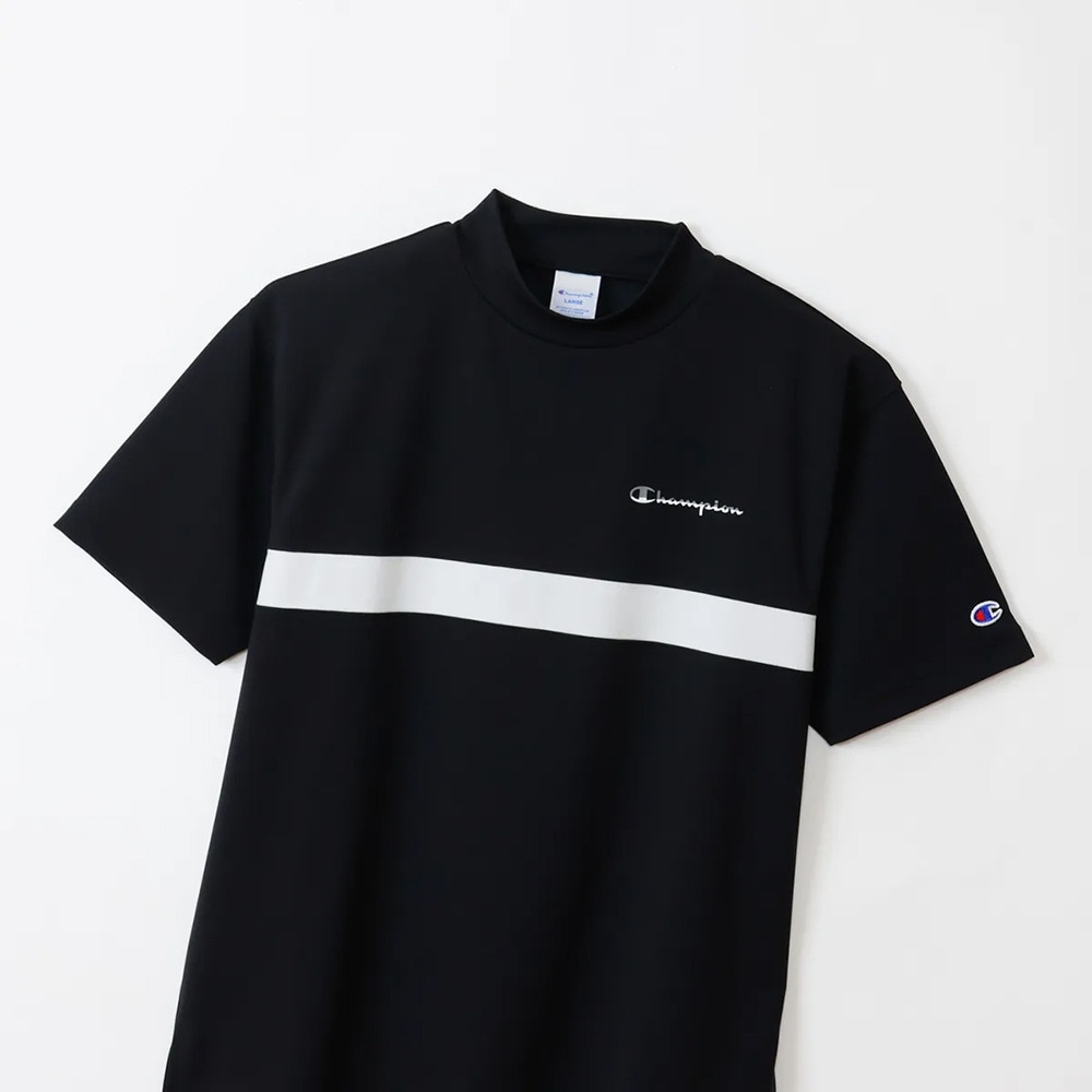 チャンピオン（CHAMPION）（メンズ）ゴルフウェア 吸汗速乾 モックネック 半袖 C3-CG302 090