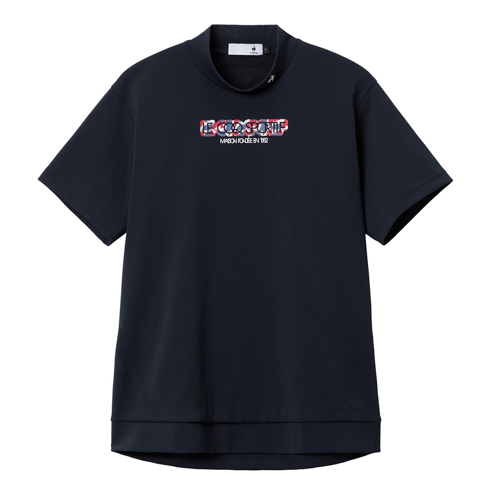 ルコックスポルティフ（lecoqsportif）（メンズ）モックネック ゴルフ 半袖 モックネックシャツ LG5FHS50M NV00