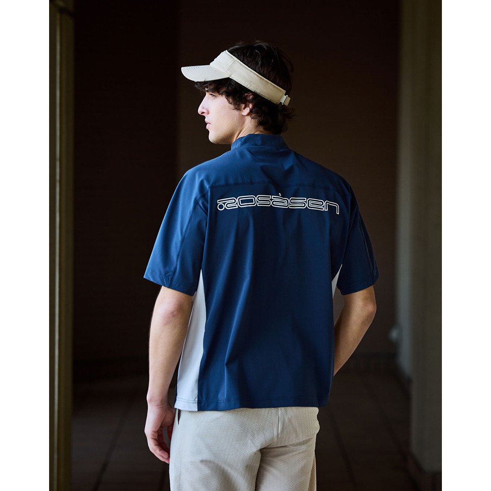 ROSASEN（ROSASEN）（メンズ）モックネック ゴルフ 半袖 超撥水バックロゴ半袖モックネック 044-25243-26SS-098
