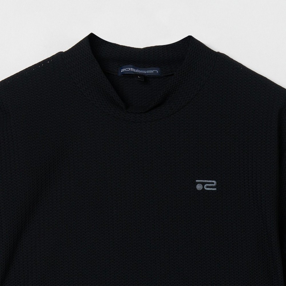 ロサーセン（ROSASEN）（メンズ）ゴルフウェア ディンプルメッシュ半袖モックネックシャツ 044-25545-26SS-019