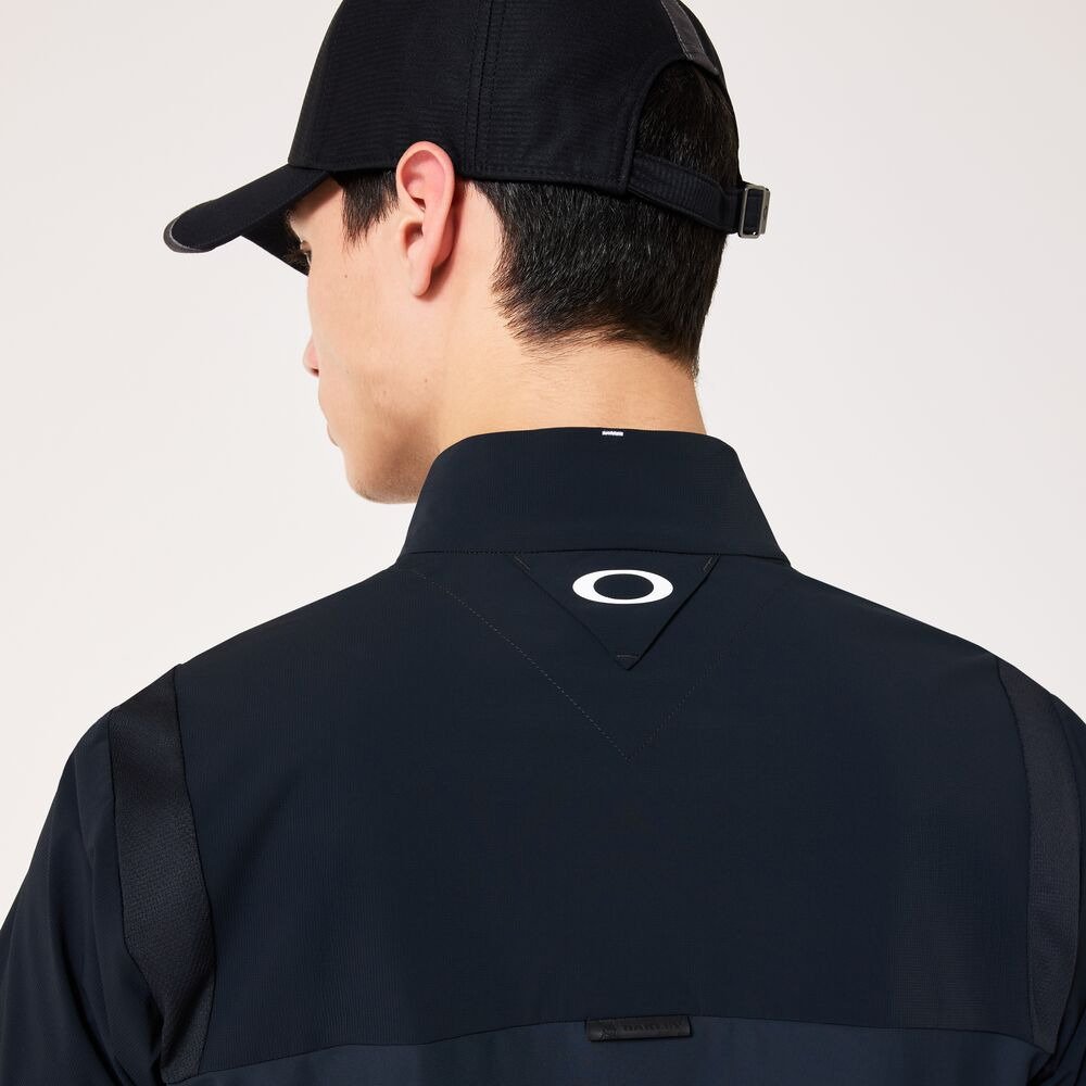 オークリー（OAKLEY）（メンズ）ゴルフウェア 吸汗速乾 冷感 SKULL COOL STRETCH HYBRID モックネック 半袖シャツ FOA408765-021