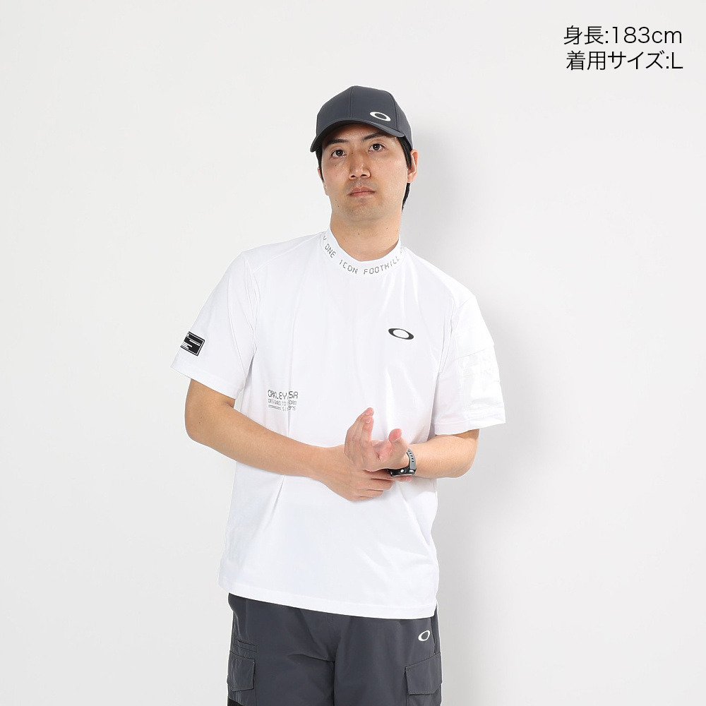 オークリー（OAKLEY）（メンズ）ゴルフウェア 吸汗速乾 モックネック 半袖 STALWART GORP シャツ FOA409158-100