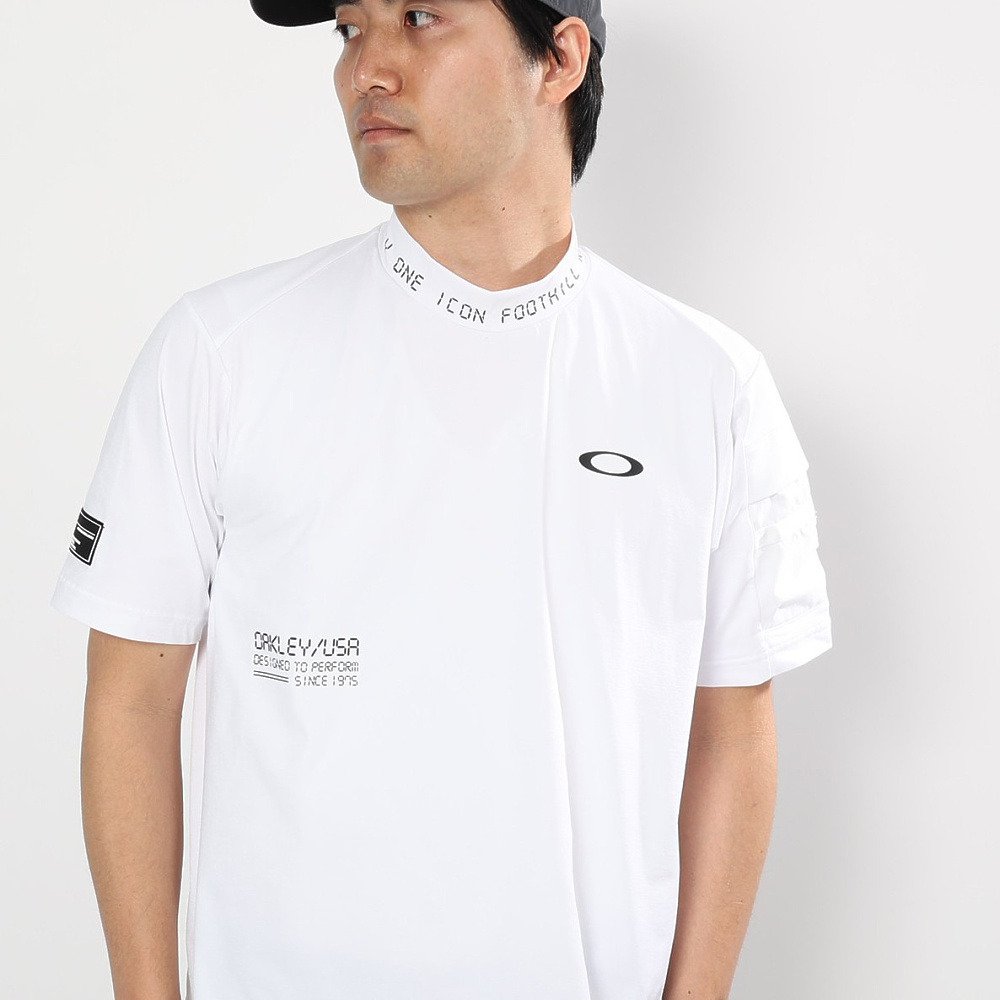 オークリー（OAKLEY）（メンズ）ゴルフウェア 吸汗速乾 モックネック 半袖 STALWART GORP シャツ FOA409158-100