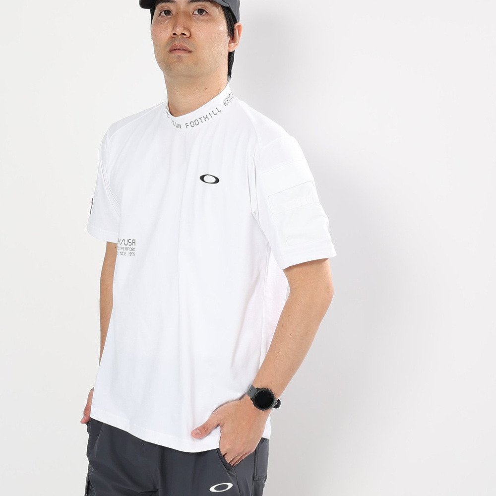 オークリー（OAKLEY）（メンズ）ゴルフウェア 吸汗速乾 モックネック 半袖 STALWART GORP シャツ FOA409158-100