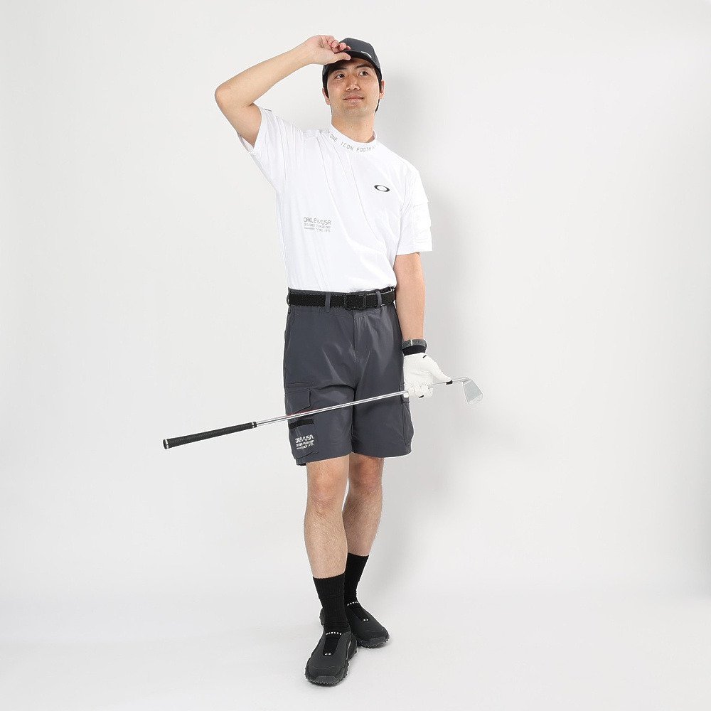 オークリー（OAKLEY）（メンズ）ゴルフウェア 吸汗速乾 モックネック 半袖 STALWART GORP シャツ FOA409158-100