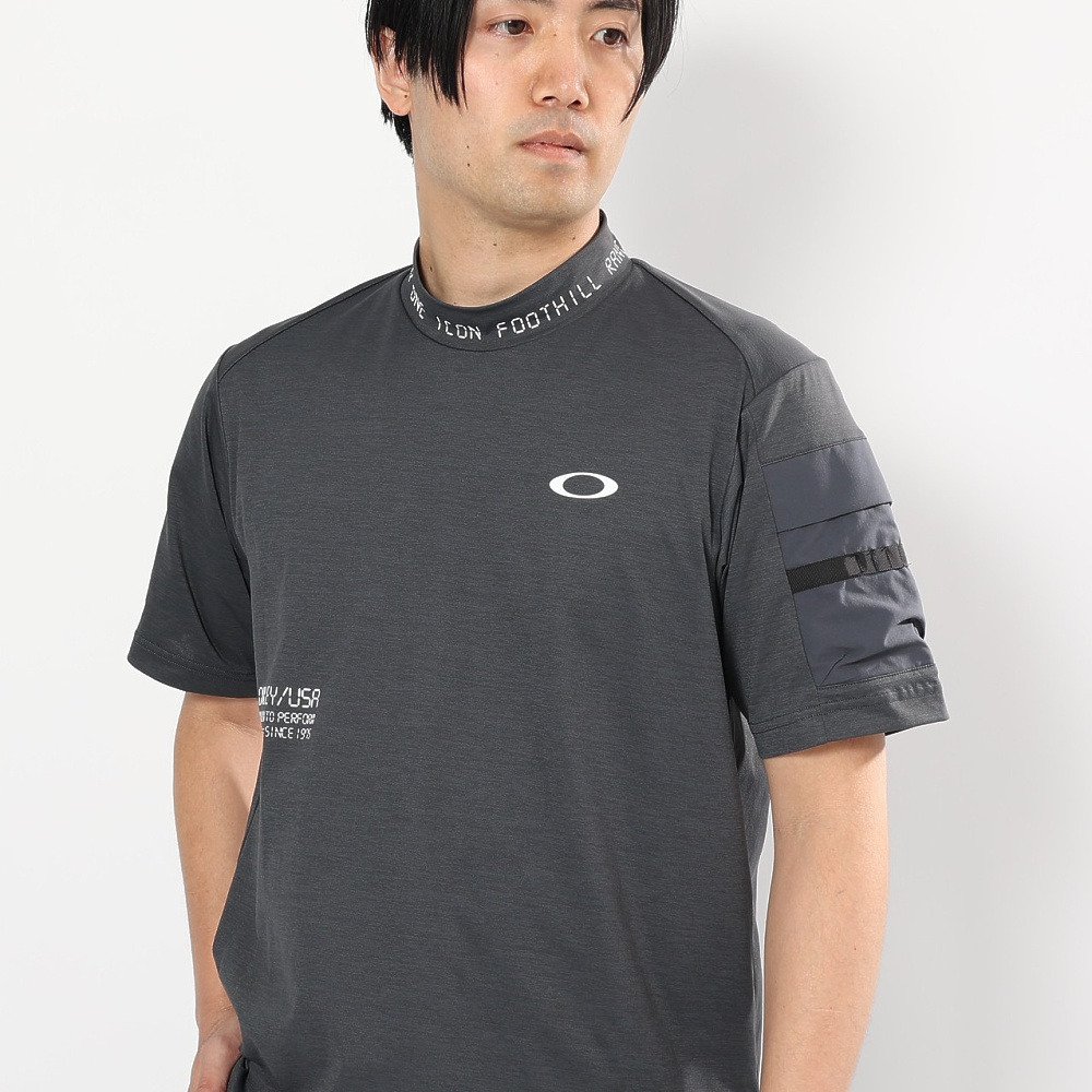 オークリー（OAKLEY）（メンズ）ゴルフウェア 吸汗速乾 モックネック 半袖  STALWART GORP シャツ FOA409158-2DE