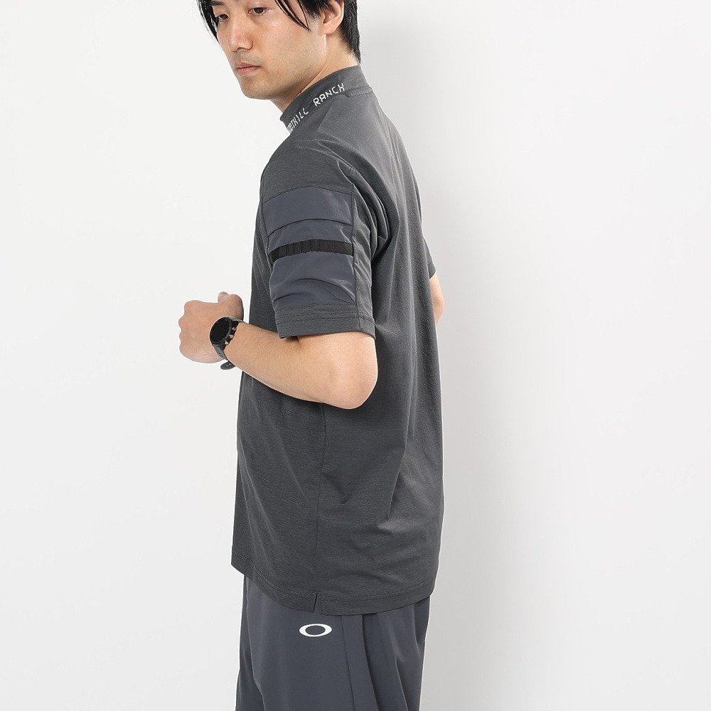 オークリー（OAKLEY）（メンズ）ゴルフウェア 吸汗速乾 モックネック 半袖  STALWART GORP シャツ FOA409158-2DE
