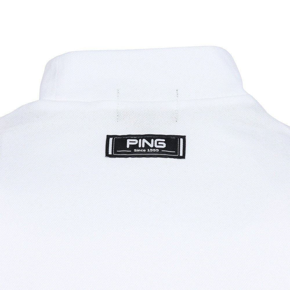 ピン（PING）（メンズ）ゴルフウェア アップリケ 半袖ハイネックシャツ 621-6167201-030