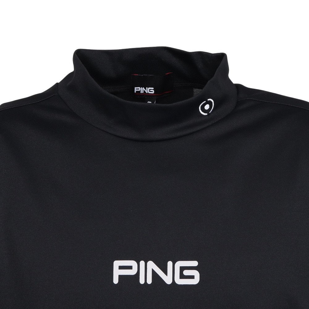 ピン（PING）（メンズ）ゴルフウェア 速乾 サンベール クールフロー 半袖ハイネックシャツ 621-6167209-010
