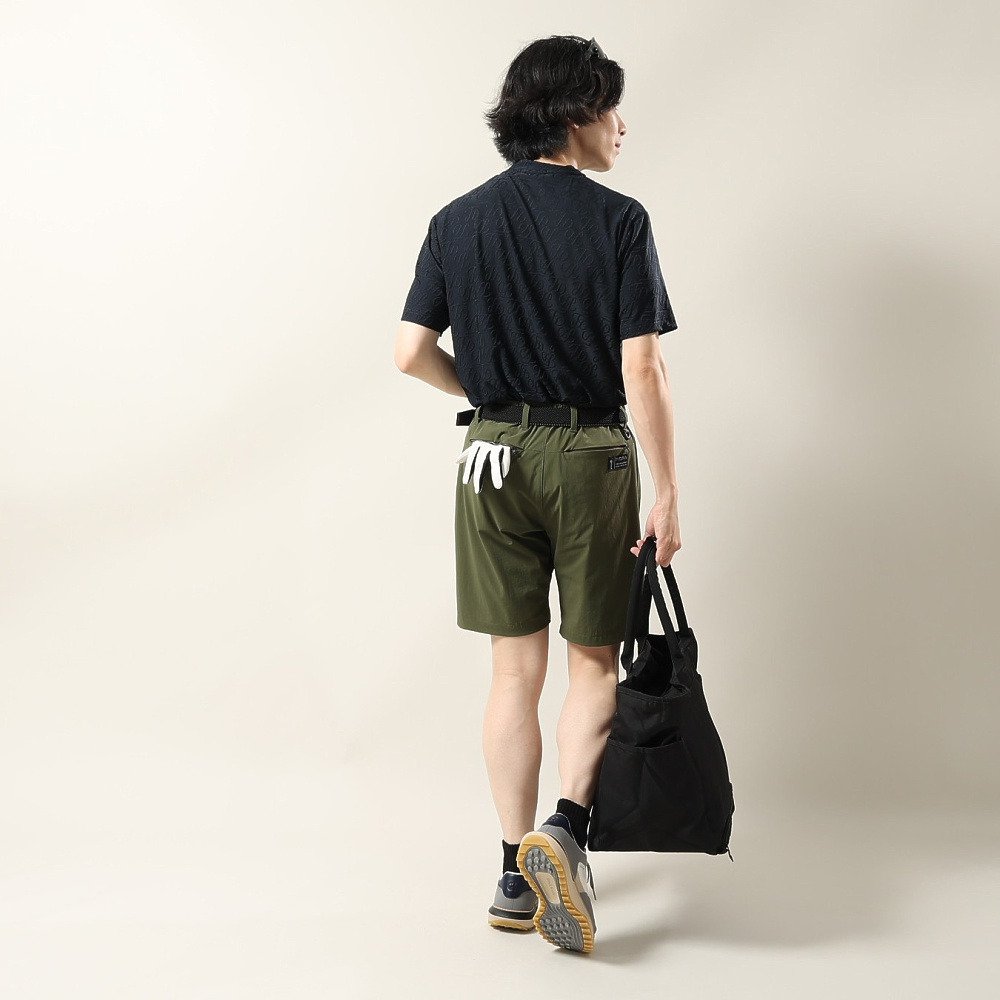 フィドラ（FIDRA）（メンズ）ゴルフウェア 接触冷感 モックネック 半袖 ダブルロゴJQ シャツ FD5VTG10 NVY