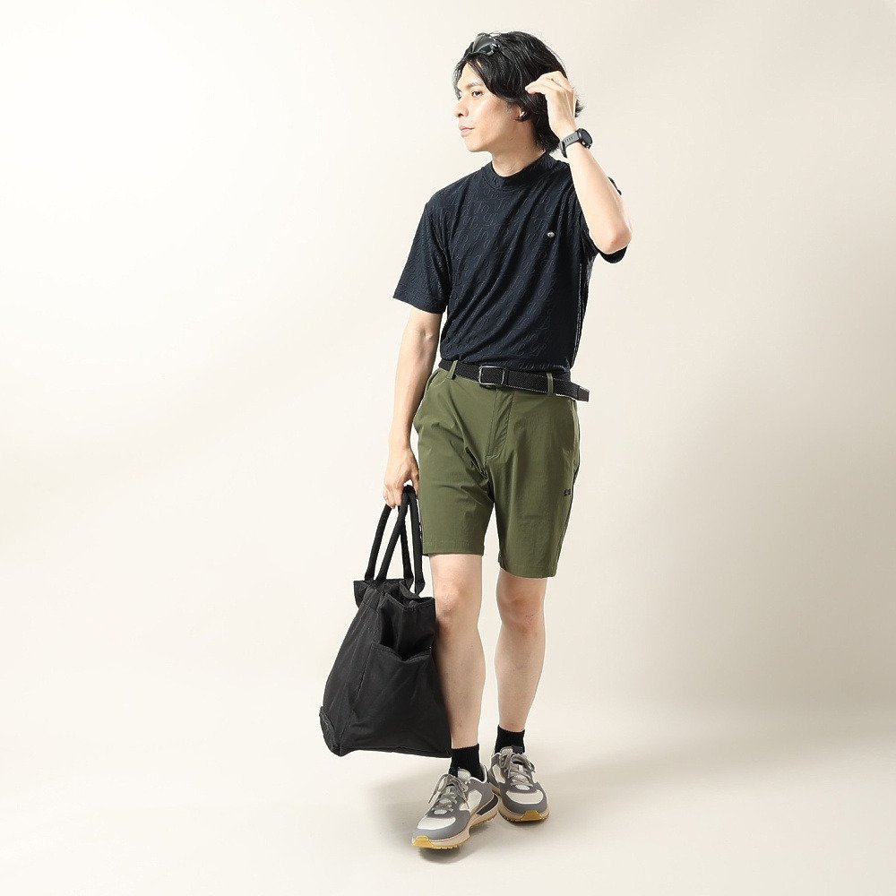 フィドラ（FIDRA）（メンズ）ゴルフウェア 接触冷感 モックネック 半袖 ダブルロゴJQ シャツ FD5VTG10 NVY