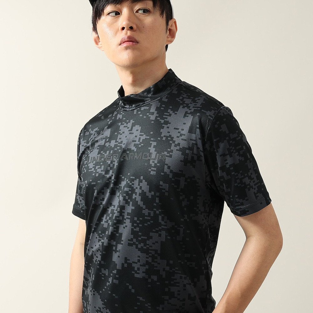 アンダーアーマー（UNDER ARMOUR）（メンズ）ゴルフウェア モックネック 半袖 ドライブ クール プロ カモ 6014601 001
