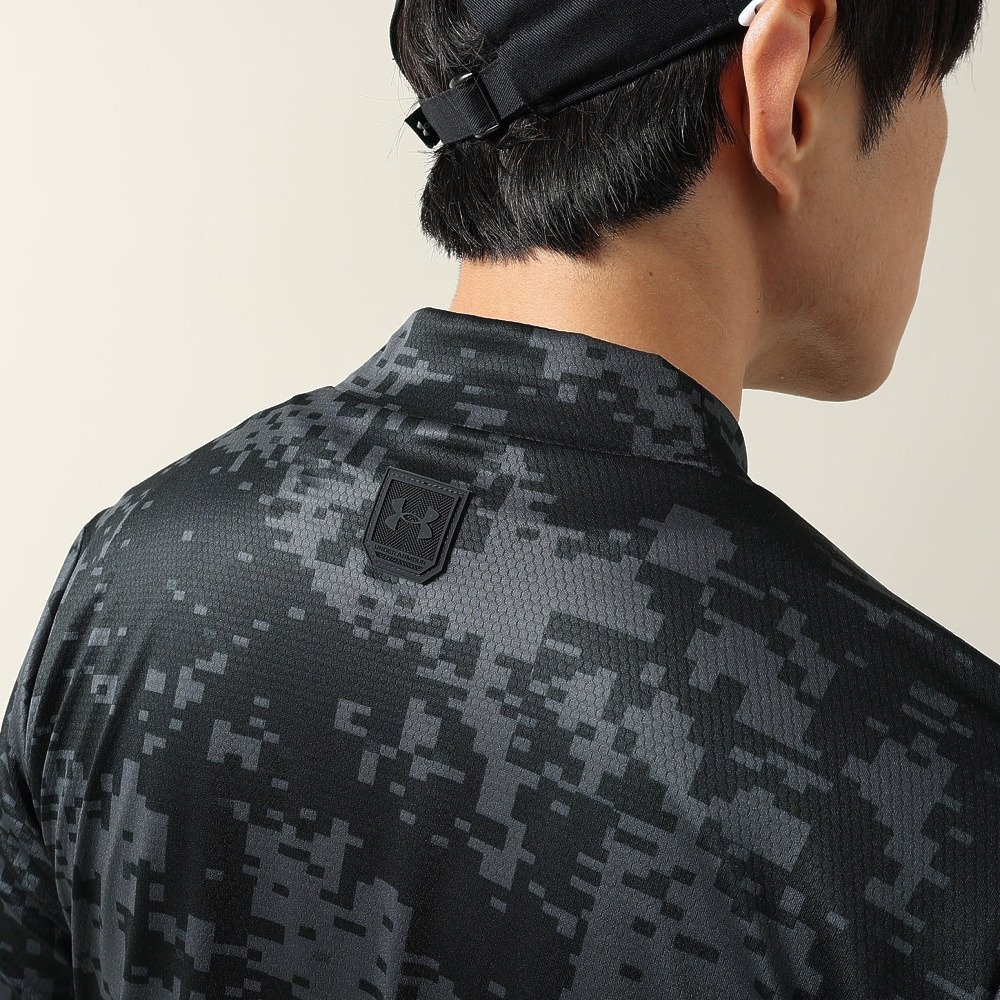 アンダーアーマー（UNDER ARMOUR）（メンズ）ゴルフウェア モックネック 半袖 ドライブ クール プロ カモ 6014601 001