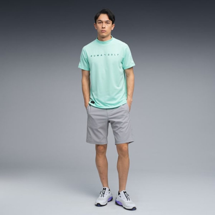 プーマ（PUMA）（メンズ）ゴルフウェア 吸水速乾 ロゴ 半袖 モック