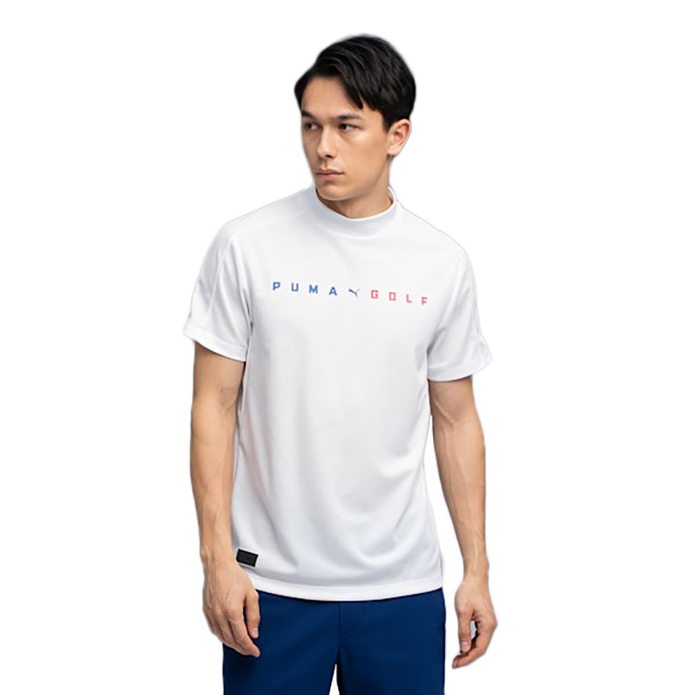 プーマ（PUMA）（メンズ）ゴルフウェア 吸水速乾 ロゴ 半袖 モック