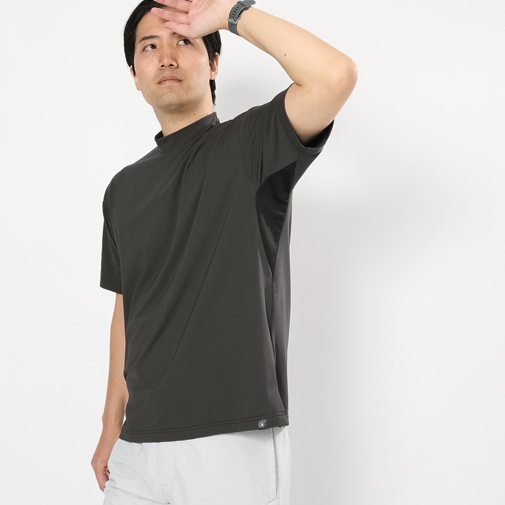 プーマ（PUMA）（メンズ）ゴルフウェア 吸汗速乾 接触冷感 グラフィック 半袖 モックネックシャツ 638996-01