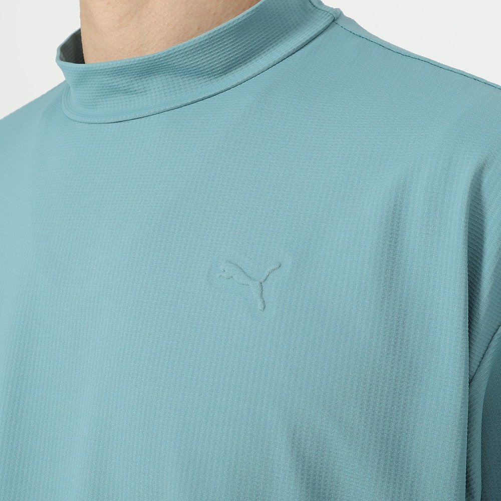 プーマ（PUMA）（メンズ）ゴルフウェア 吸汗速乾 接触冷感 グラフィック 半袖 モックネックシャツ 638996-02