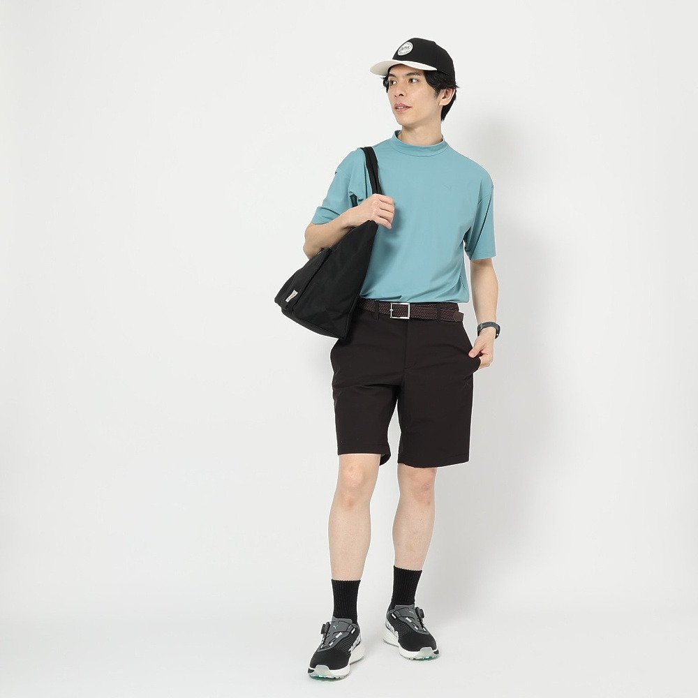 プーマ（PUMA）（メンズ）ゴルフウェア 吸汗速乾 接触冷感 グラフィック 半袖 モックネックシャツ 638996-02