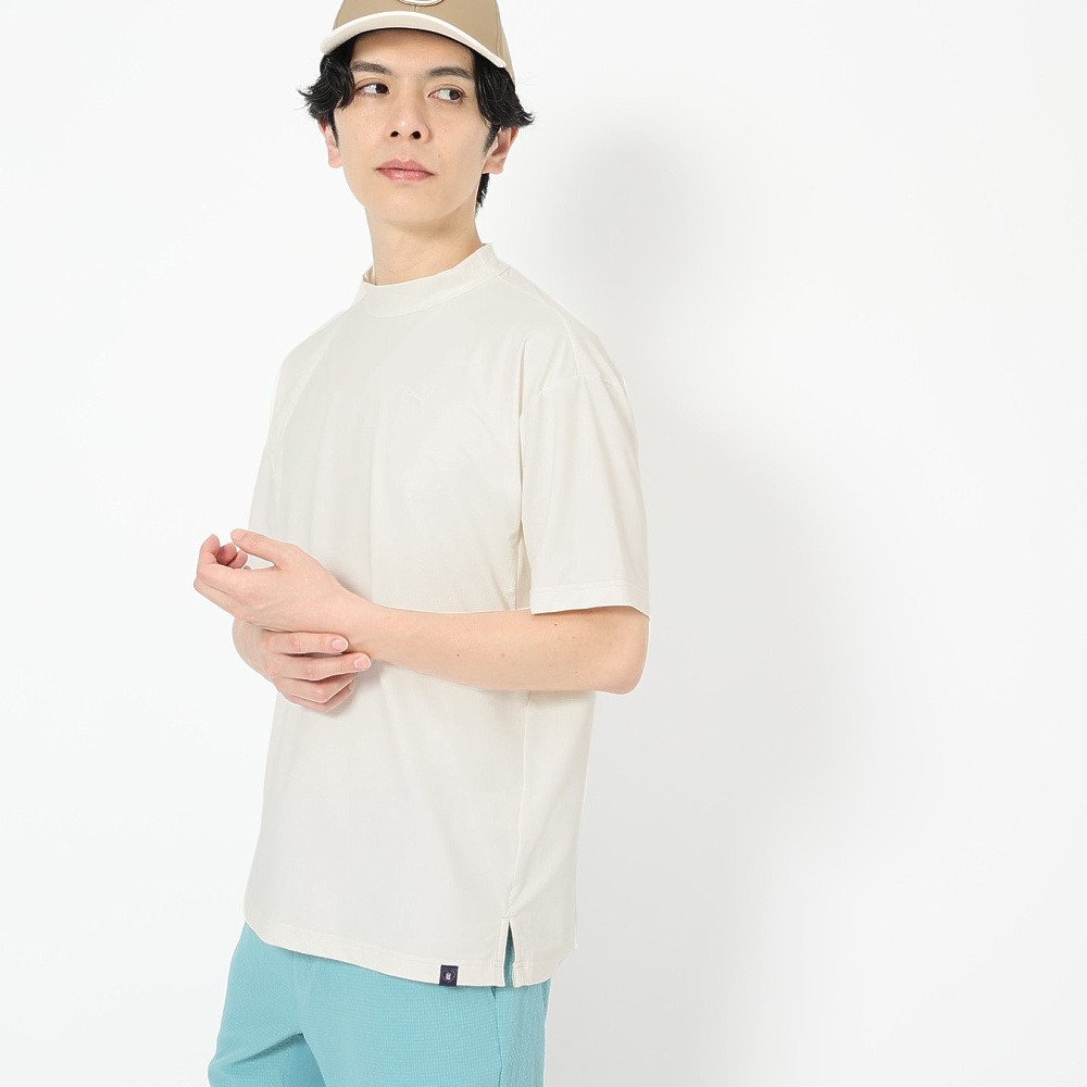 プーマ（PUMA）（メンズ）ゴルフウェア 吸汗速乾 接触冷感 グラフィック 半袖 モックネックシャツ 638996-03