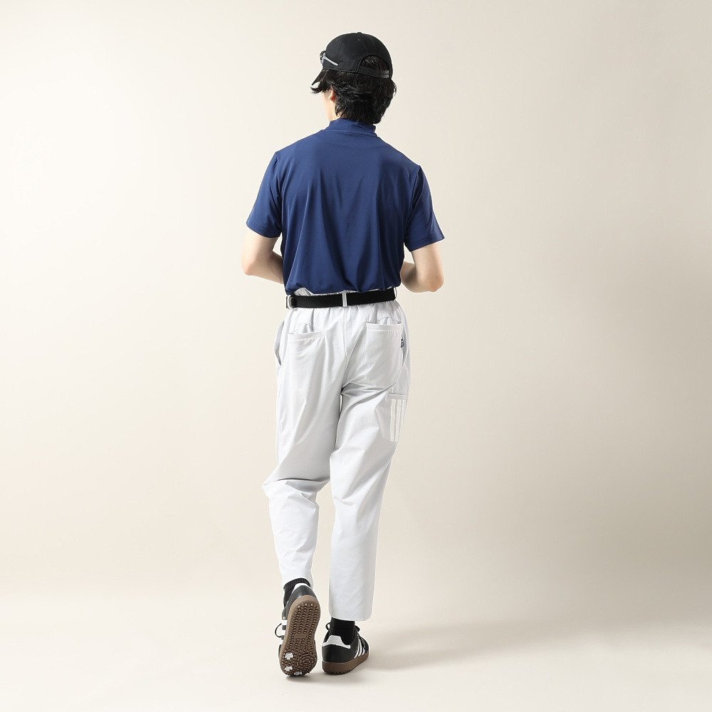 アディダス（adidas）（メンズ）ゴルフウェア 接触冷感 モックネック 半袖 メンズ カラーブロック シャツ OGH94-KM0877 NVY