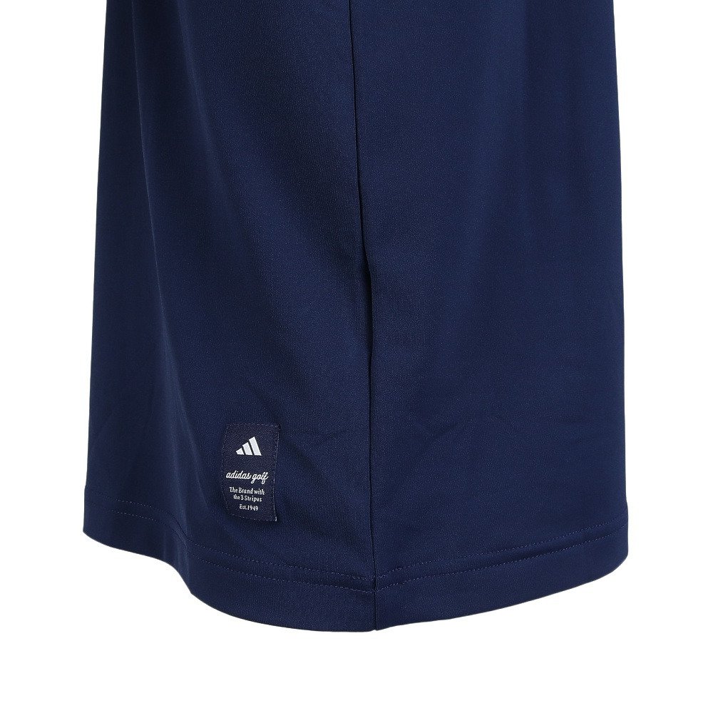 アディダス（adidas）（メンズ）ゴルフウェア 接触冷感 モックネック 半袖 メンズ カラーブロック シャツ OGH94-KM0877 NVY