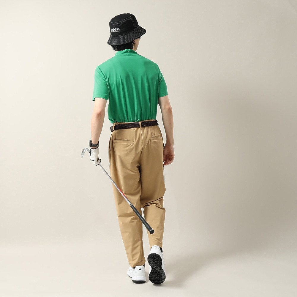アディダス（adidas）（メンズ）ゴルフウェア 接触冷感 モックネック 半袖 メンズ カラーブロック シャツ OGH94-KM0878 GRN