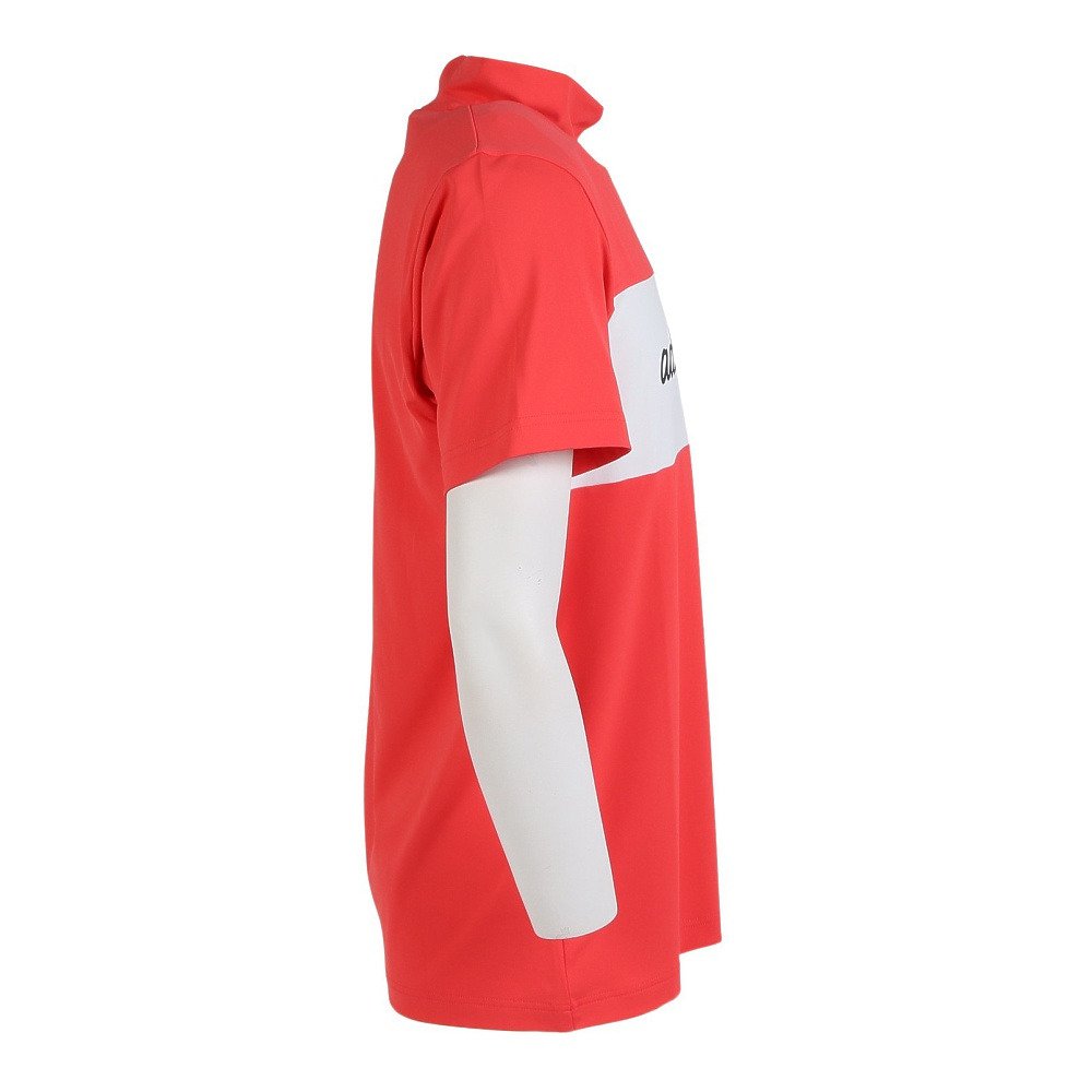 アディダス（adidas）（メンズ）ゴルフウェア 接触冷感 モックネック 半袖 メンズ カラーブロック シャツ OGH94-KM2222 RED