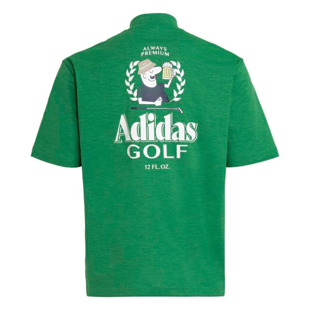 完売 8yards ハチヤーズ ライム モックネック ゴルフ GOLF 半袖 アディダス（adidas）（メンズ）モックネック ゴルフ 半袖 CHIP バック