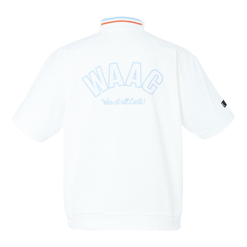 ワック（WAAC）（メンズ）ゴルフ 半袖Tシャツ バックロゴピケモック
