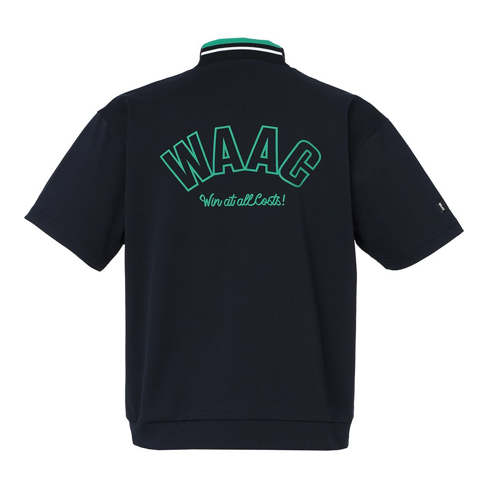 ワック（WAAC）（メンズ）ゴルフ 半袖Tシャツ バックロゴピケモック