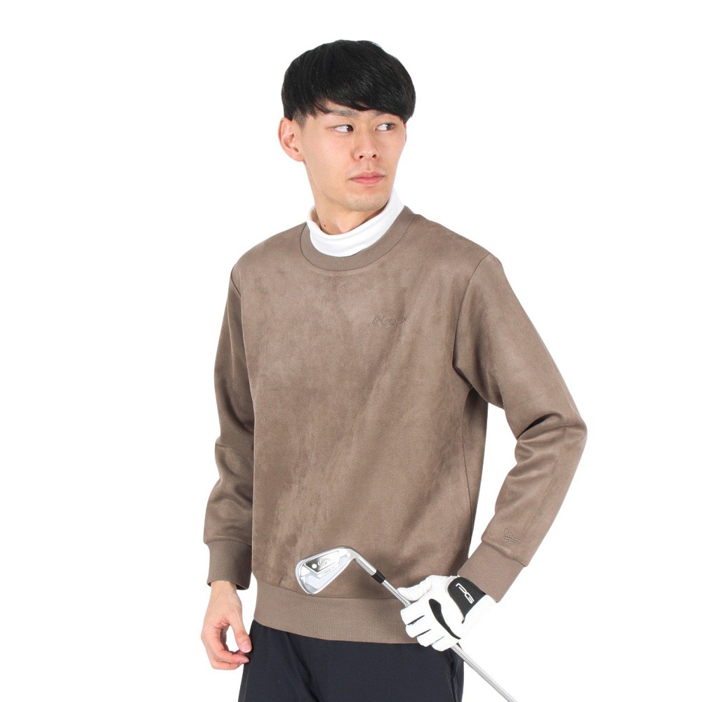ニューエラ（NEW ERA）（メンズ）ゴルフウェア 長袖 スウェット クルーネック Poly Suede ポリスウェード 13821760