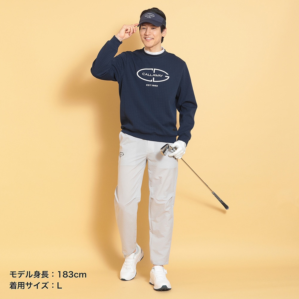 キャロウェイ（CALLAWAY）（メンズ）ゴルフウェア ドットプリント 長袖スウェット C25117101-1120