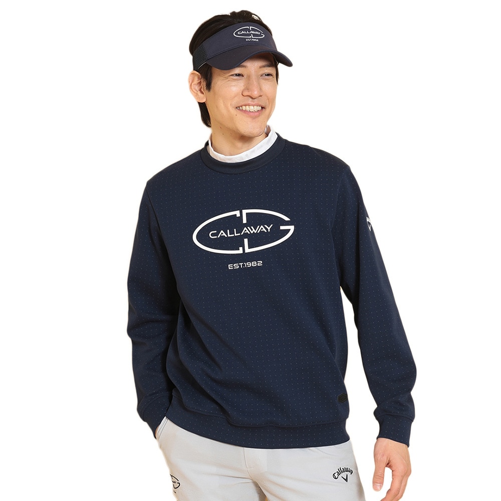 キャロウェイ（CALLAWAY）（メンズ）ゴルフウェア ドットプリント 長袖スウェット C25117101-1120