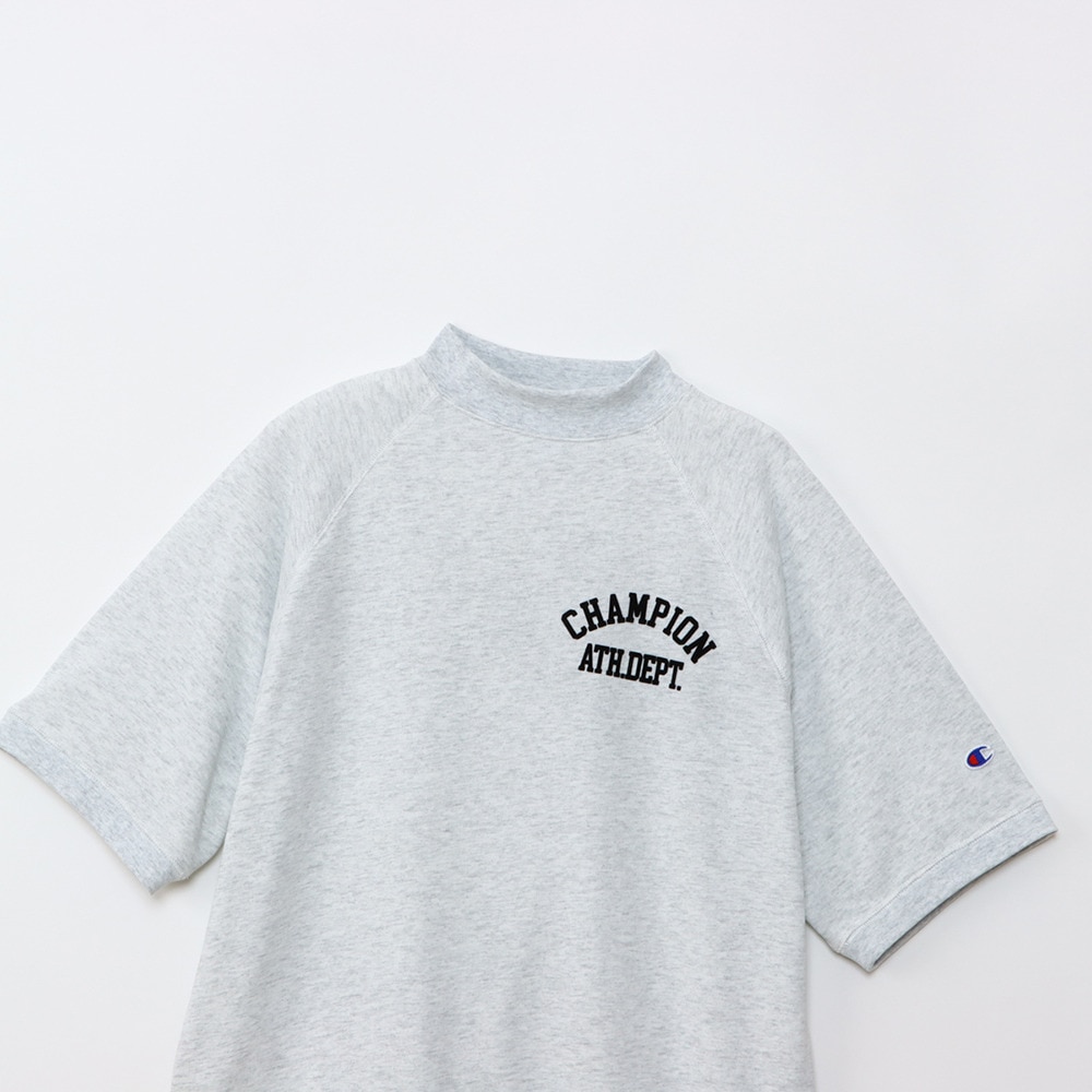 チャンピオン（CHAMPION）（メンズ）ゴルフウェア 速乾 抗菌防臭 半袖モックネック スウェット C3-BG003 070