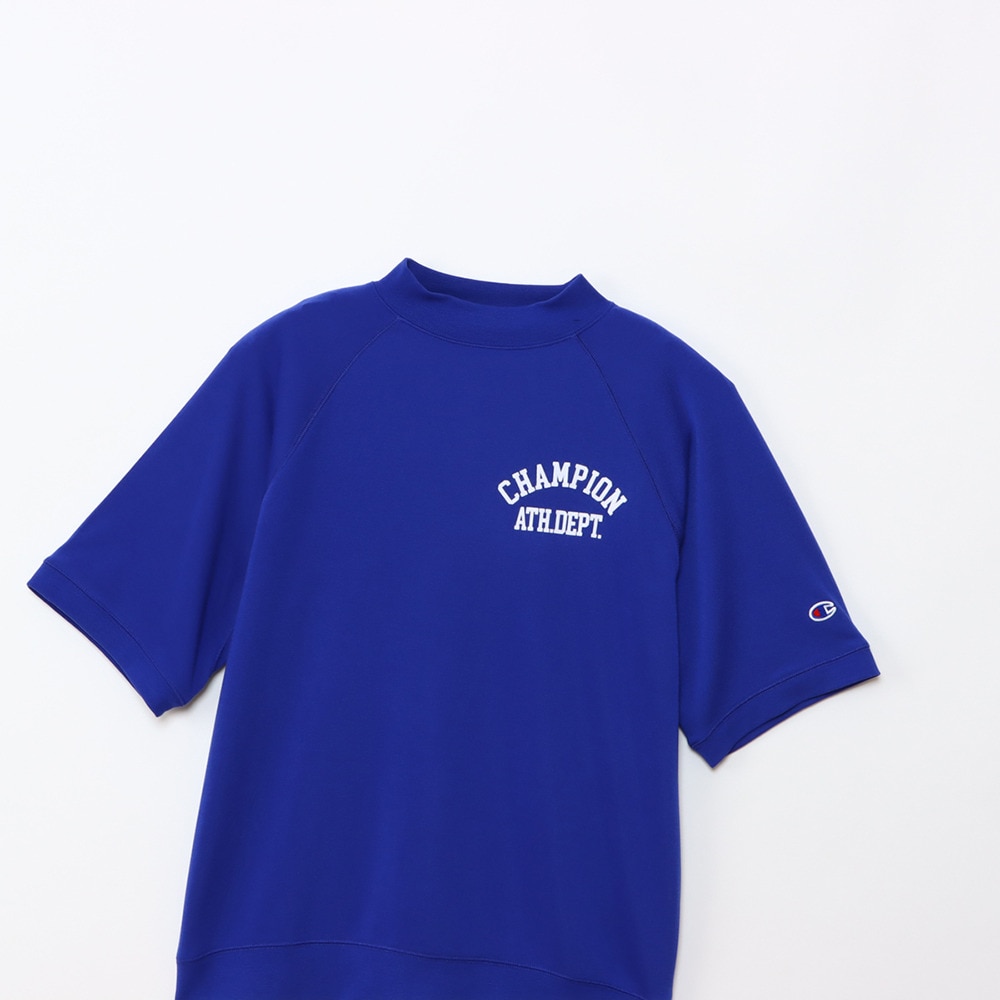 チャンピオン（CHAMPION）（メンズ）ゴルフウェア 速乾 抗菌防臭 半袖モックネック スウェット C3-BG003 340