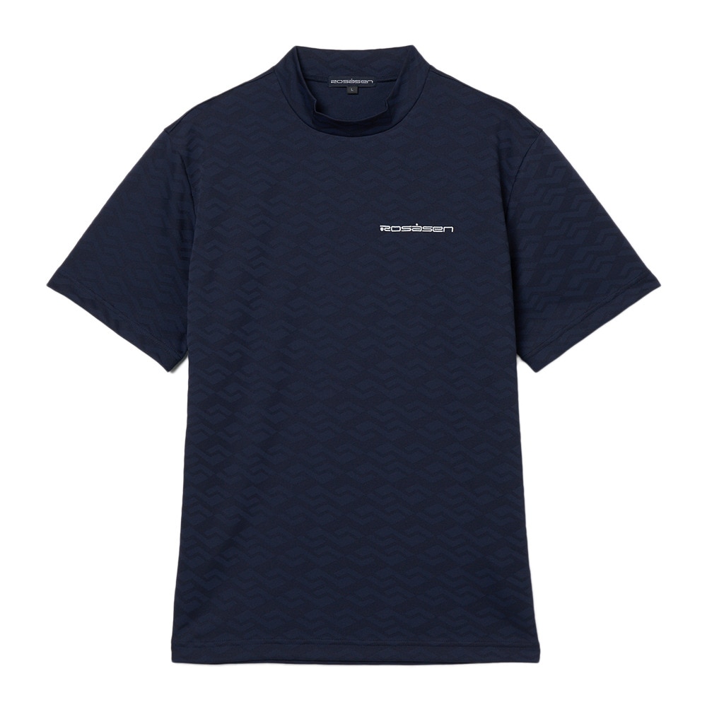 ROSASEN(ROSASEN)ゴルフウェア ジャカート 半袖 クルーネック 044-24842-25AW-098(Men’s) ROSASEN（ROSASEN）（メンズ）ゴルフウェア ジャカート 半袖 クルー