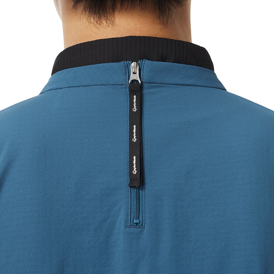 【値下げ】TaylorMadeメンズ 2WAYクルーネックプルオーバーUN958 ストレッチ 2WAY コンバーチブル クルーネックプルオーバー(中間着