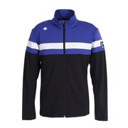 デサントゴルフ（DESCENTEGOLF）（メンズ）ゴルフウェア   BLUE LABEL リサイクルポリエステルストレッチスムース裏起毛ジャージージャケット DGMQJL55-BLBK
