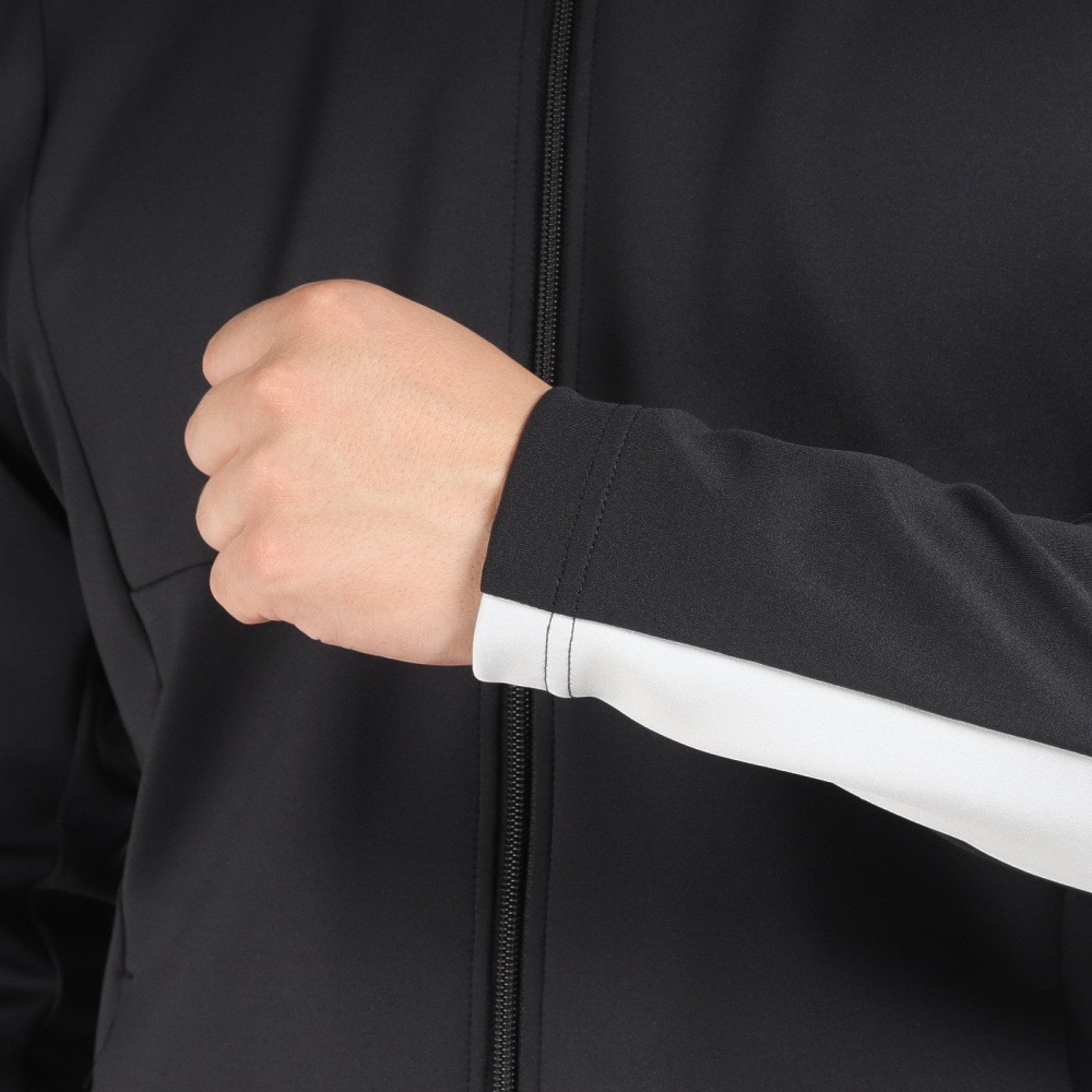 デサントゴルフ（DESCENTEGOLF）（メンズ）ゴルフウェア 長袖 ストレッチ 吸汗速乾 UVカット 防風 フルジッパー ロゴ WINDX ジャケット DGMUJL50XB BK00