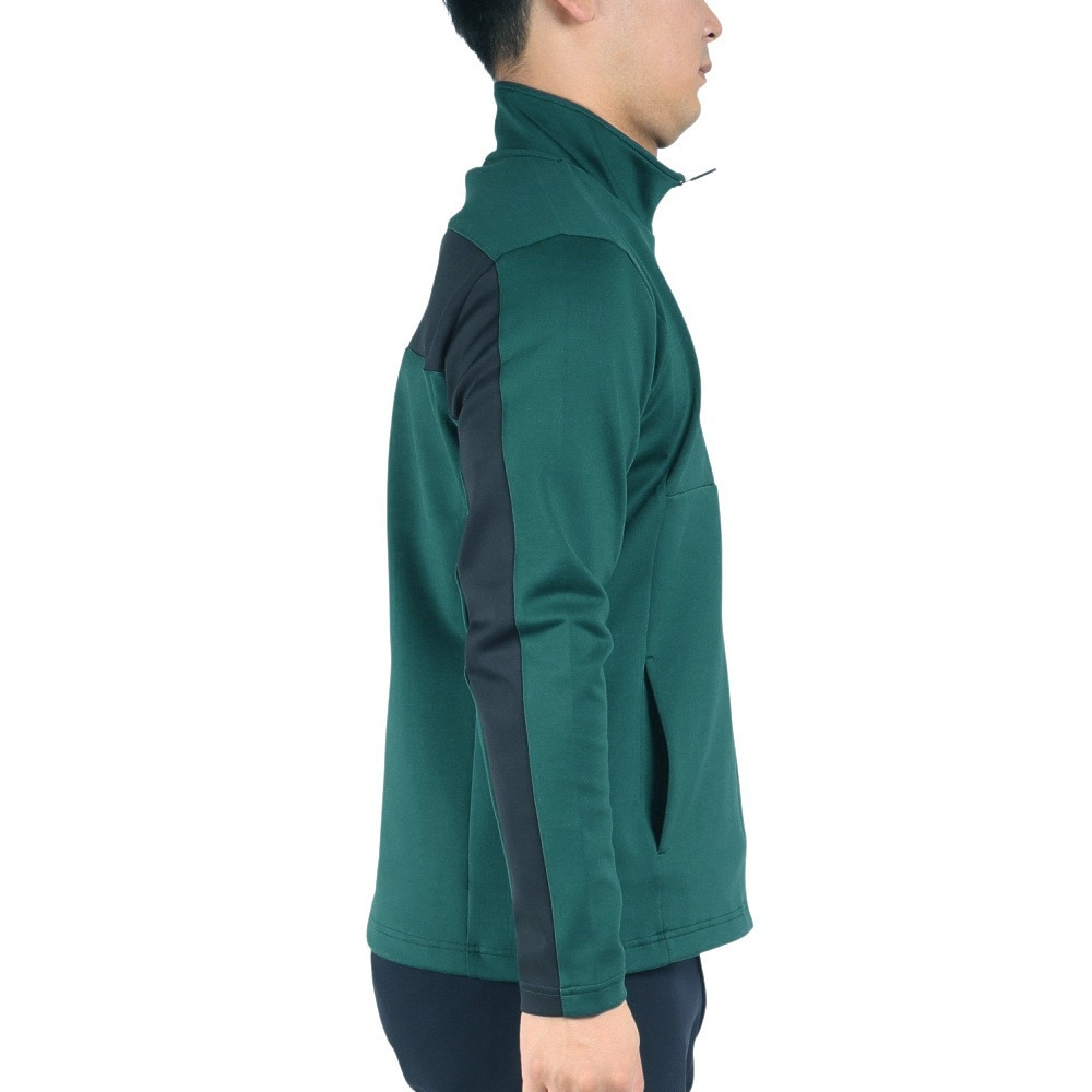 デサントゴルフ（DESCENTEGOLF）（メンズ）ゴルフウェア 長袖 ストレッチ 吸汗速乾 UVカット 防風 フルジッパー ロゴ WINDX ジャケット DGMUJL50XB GR00