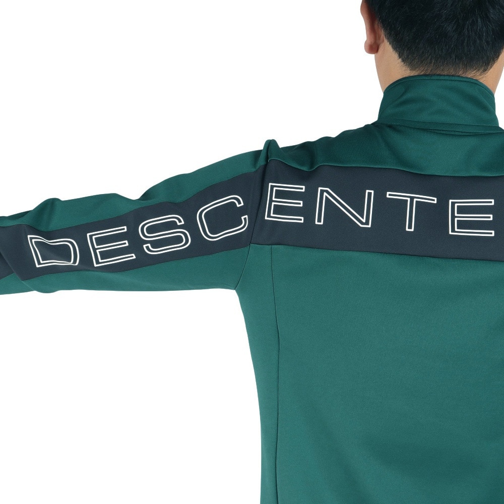 デサントゴルフ（DESCENTEGOLF）（メンズ）ゴルフウェア 長袖 ストレッチ 吸汗速乾 UVカット 防風 フルジッパー ロゴ WINDX ジャケット DGMUJL50XB GR00