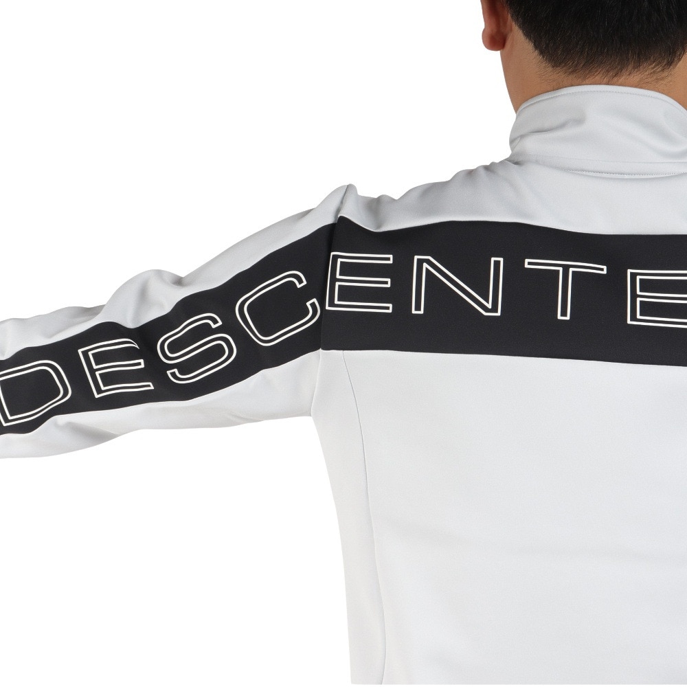 デサントゴルフ（DESCENTEGOLF）（メンズ）ゴルフウェア 長袖 ストレッチ 吸汗速乾 UVカット 防風 フルジッパー ロゴ WINDX ジャケット DGMUJL50XB GY00