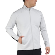(メンズ)ゴルフウェア 長袖 ストレッチ 吸汗速乾 UVカット 防風 フルジッパー ロゴ WINDX ジャケット DGMUJL50XB