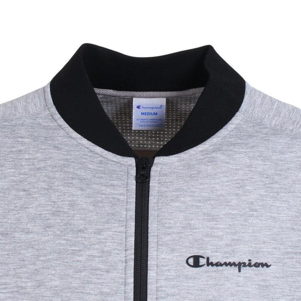 チャンピオン（CHAMPION）（メンズ）ゴルフウェア 長袖 撥水 通気 ストレッチ 保温 テックウィーブ3LS ジップスウェットジャケット C3-XG602 070